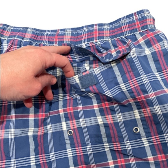 Brooks Brothers Plaid Blue and Red Swim Shorts XXL - Picture 5 of 5